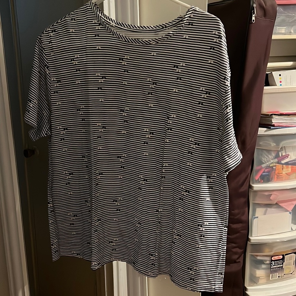 New Unworn Black and White Shirt